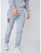 Geographical Norway Pantaloni de trening cu croiala regular-fit si logo Machal - Rosu/Gri deschis/Bleumarin