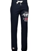 Geographical Norway Pantaloni de trening cu snur in talie si imprimeu Molkovitz - Albastru ultramarin