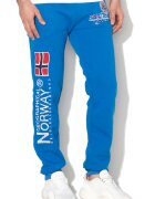 Geographical Norway Pantaloni sport cu logo brodat Magraf - Albastru royal