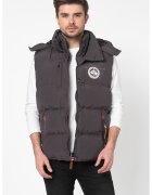Geographical Norway Vesta cu vatelina si gluga detasabila Vilano - Gri inchis