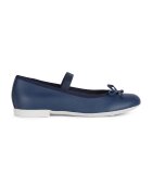 Geox Balerini de piele cu bareta elastica - Bleumarin