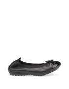 Geox Balerini de piele cu funda - Negru