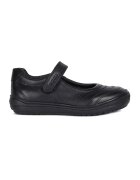 Geox Balerini de piele cu velcro - Negru