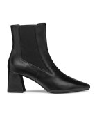 Geox Botine Chelsea de piele cu toc masiv - Negru