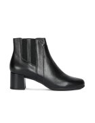 Geox Botine de piele cu insertii elastice New Annya - Negru