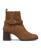 Geox Botine de piele intoarsa - Caramel