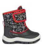 Geox Cizme cu inchidere velcro si imprimeu grafic - Rosu/Alb/Negru