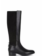 Geox Cizme din piele cu fermoar - Negru