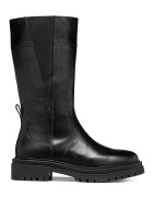 Geox Cizme lungi cu fermoar si insertie elastica - Negru