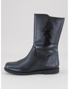 Geox Cizme mid-calf de piele si piele intoarsa - Negru