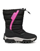 Geox Cizme mid-calf impermeabile fara inchidere Himalaya - Negru/Fucsia