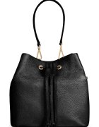 Geox Geanta bucket de piele Andreanne - Negru