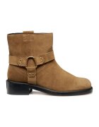Geox Ghete biker de piele intoarsa cu varf patrat - Caramel