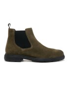 Geox Ghete Chelsea de piele intoarsa - Verde feriga