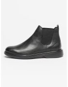 Geox Ghete Chelsea din piele cu segmente din material textil Ottavio - Negru