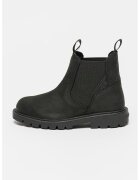Geox Ghete Chelsea din piele nabuc - Negru stins