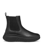 Geox Ghete Chelsea wedge de piele - Negru