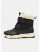 Geox Ghete cu inchidere velcro si garnituri din material sintetic - Alb fildes/Negru
