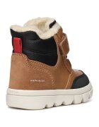 Geox Ghete cu inchidere velcro si garnituri din piele intoarsa - Maro