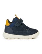 Geox Ghete cu insertii de piele intoarsa si velcro - Bleumarin/Galben inchis
