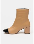 Geox Ghete cu varf contrastant - Negru/Maro camel