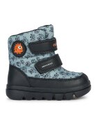 Geox Ghete cu velcro si imprimeu - Albastru pastel/Portocaliu
