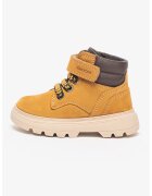 Geox Ghete de material textil si piele nabuc - Maro deschis