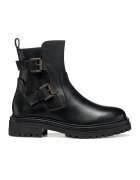 Geox Ghete de piele cu catarame - Negru