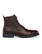 Geox Ghete de piele cu fermoar - Maro cognac