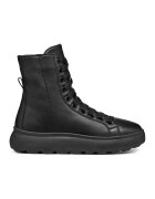 Geox Ghete de piele cu fermoar - Negru