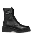 Geox Ghete de piele cu fermoar - Negru
