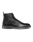 Geox Ghete de piele cu fermoar - Negru