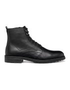 Geox Ghete de piele cu fermoar - Negru