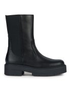 Geox Ghete de piele cu varf rotund - Negru