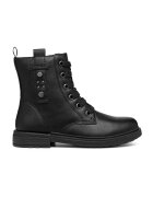 Geox Ghete de piele ecologica cu fermoar - Negru
