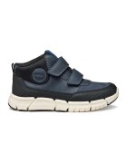 Geox Ghete de piele ecologica cu insertii de piele - Negru/Albastru inchis