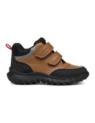 Geox Ghete de piele ecologica cu velcro - Negru/Maro
