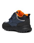 Geox Ghete de piele ecologica cu velcro - Portocaliu/Bleumarin