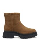 Geox Ghete de piele intoarsa cu fermoar - Caramel