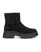 Geox Ghete de piele intoarsa cu fermoar - Negru