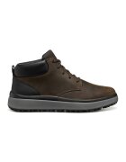 Geox Ghete de piele nabuc cu garnituri sintetice - Maro inchis/Negru