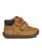Geox Ghete de piele nabuc cu velcro - Galben inchis