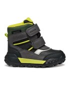 Geox Ghete din piele ecologica cu segmente cu inchidere velcro - Negru/Verde electric