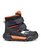 Geox Ghete din piele ecologica cu segmente cu inchidere velcro - Portocaliu/Albastru ultramarin