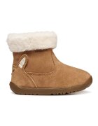 Geox Ghete din piele intoarsa cu fermoar - Caramel