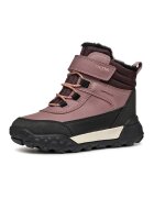Geox Ghete impermeabile cu bareta velcro - Negru/Violet tyrian/Roz prafuit