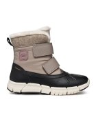 Geox Ghete impermeabile cu benzi velcro Flexyper - Negru/Maro camel