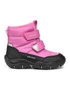 Geox Ghete impermeabile cu inchidere velcro Baltic - Negru/Alb optic/Roz