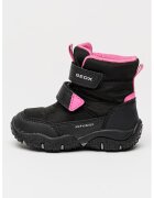 Geox Ghete impermeabile cu inchidere velcro Baltic - Negru/Roz aprins