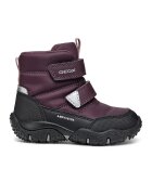 Geox Ghete impermeabile cu inchidere velcro Baltic - Visiniu/Negru